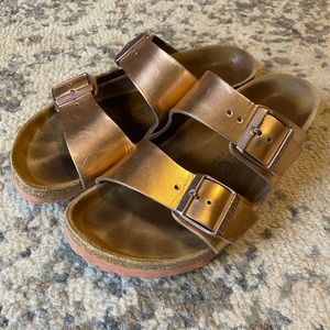 Rose Gold Birkenstocks Size 38 Narrow